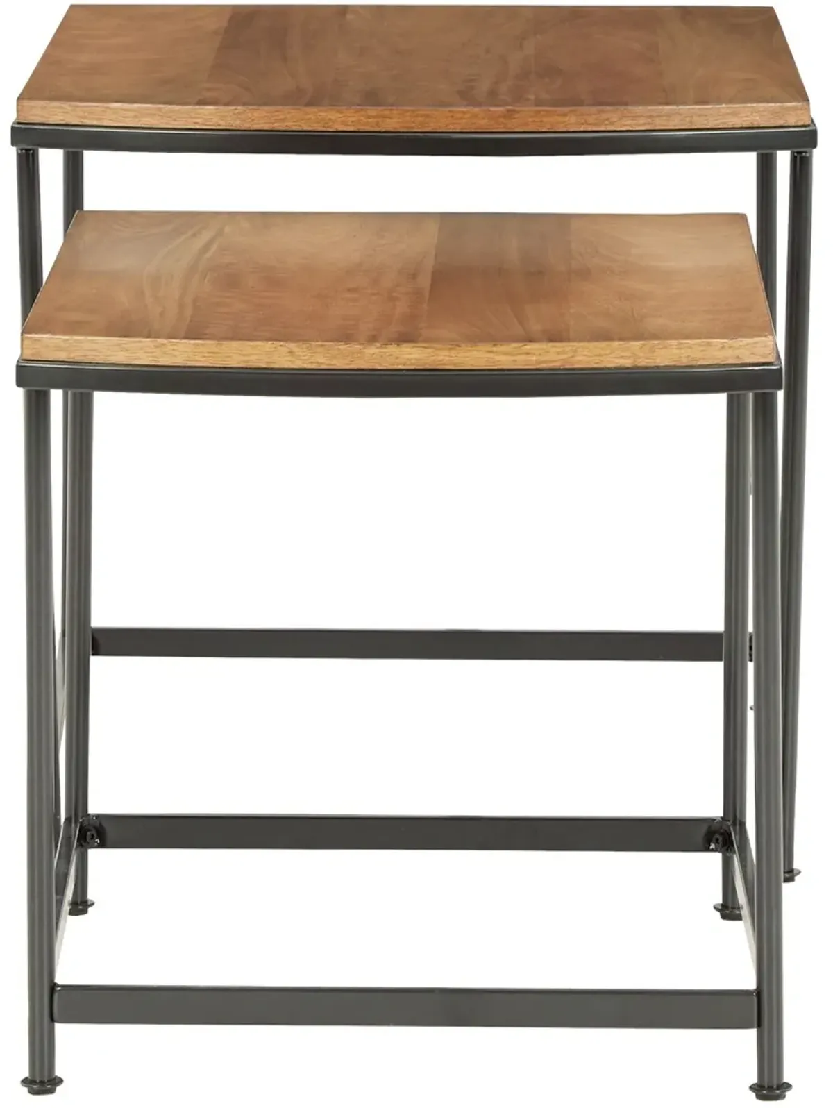 Drezmoore - Light Brown / Black - Nesting End Tables (Set of 2)