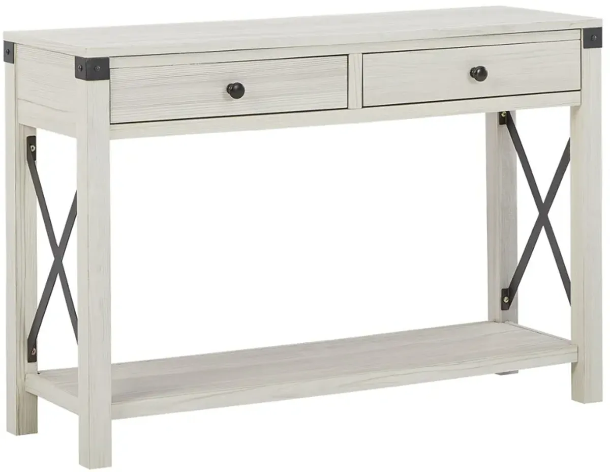 Bayflynn - Whitewash - Console Sofa Table With 2 Drawers