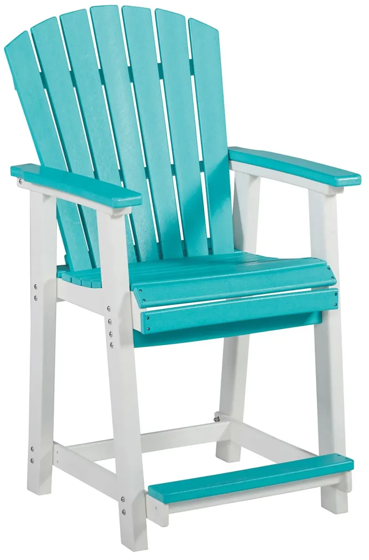 Eisely - Turquoise / White - Barstool (Set of 2)