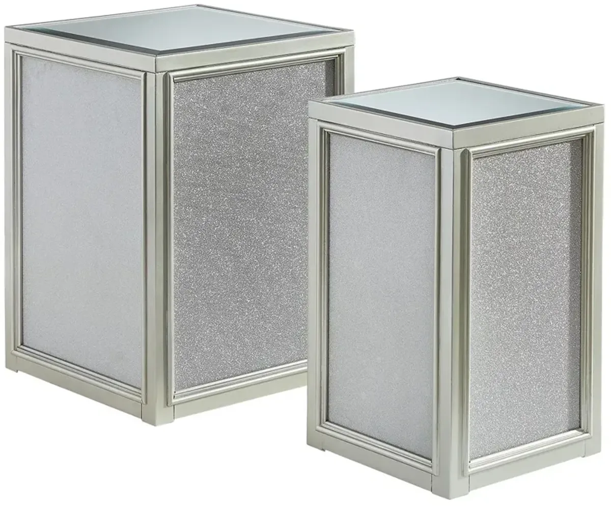 Traleena - Silver Finish - Nesting End Tables (Set of 2)