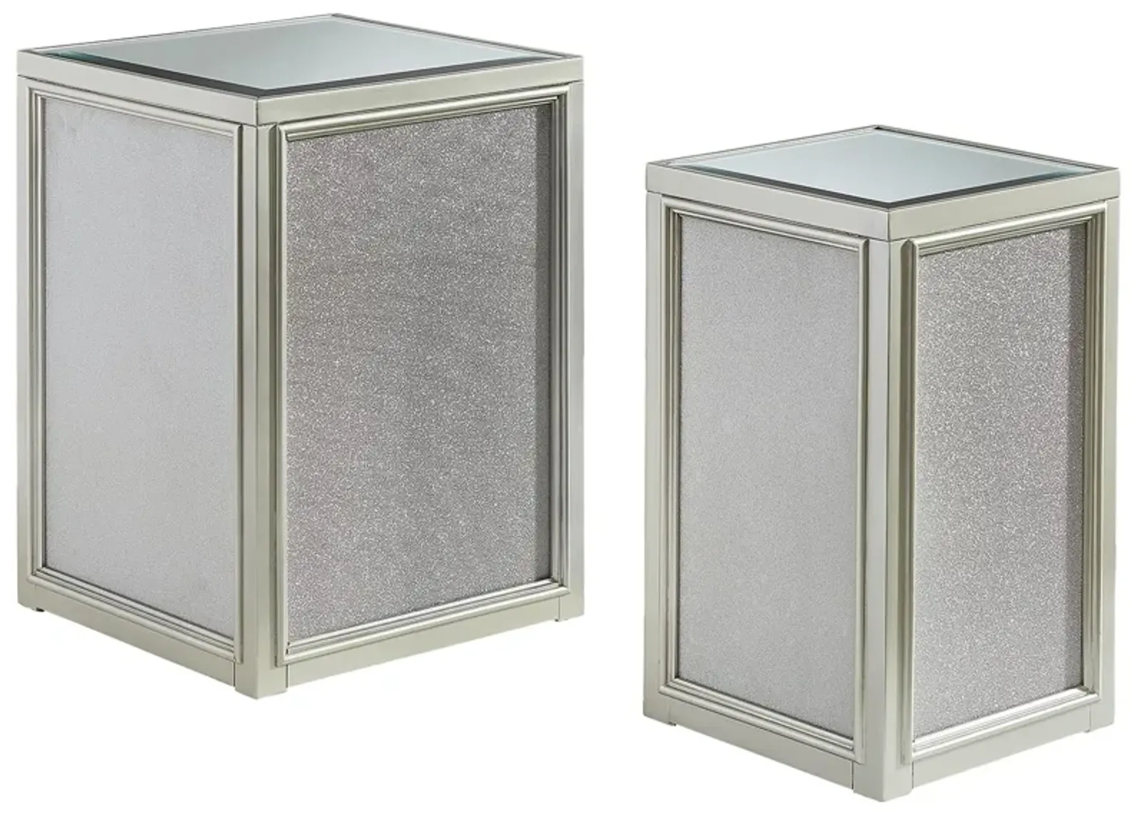 Traleena - Silver Finish - Nesting End Tables (Set of 2)