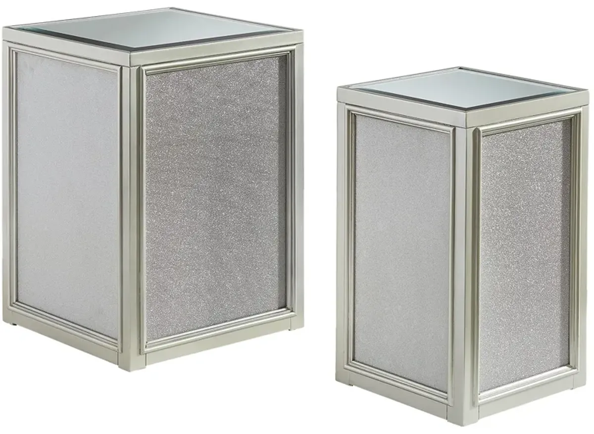 Traleena - Silver Finish - Nesting End Tables (Set of 2)