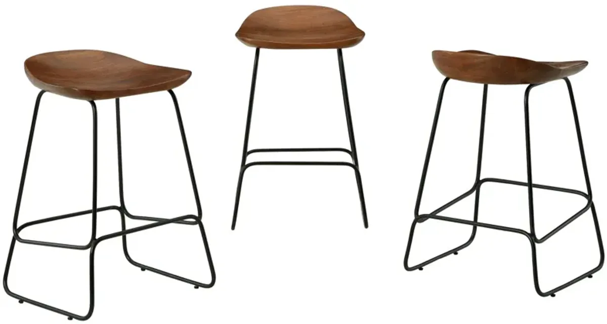 Wilinruck - Dark Brown - Stool (Set of 3)