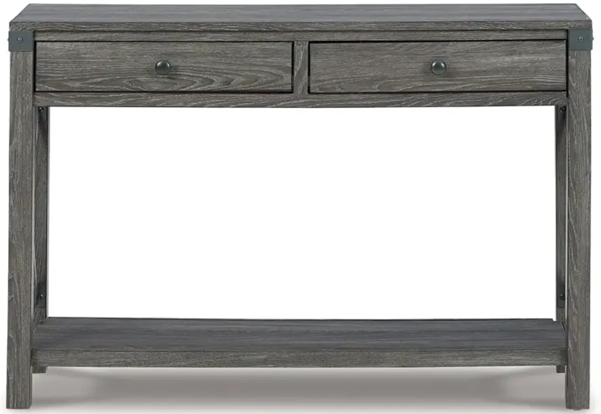 Freedan - Console Sofa Table - Grayish Brown