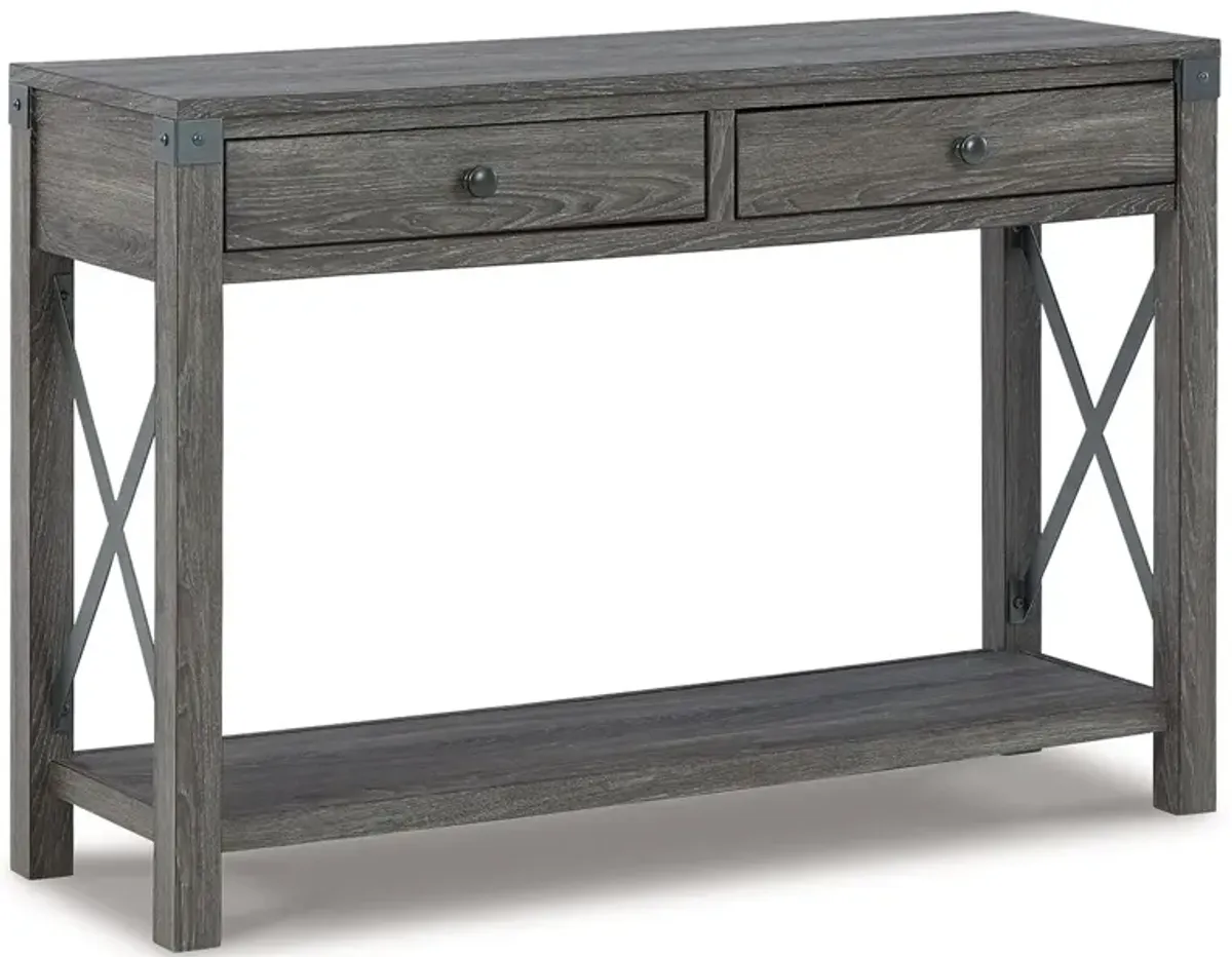 Freedan - Console Sofa Table - Grayish Brown