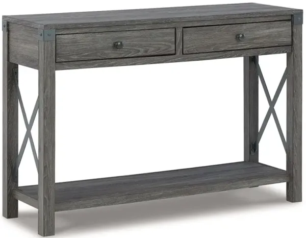 Freedan - Console Sofa Table - Grayish Brown