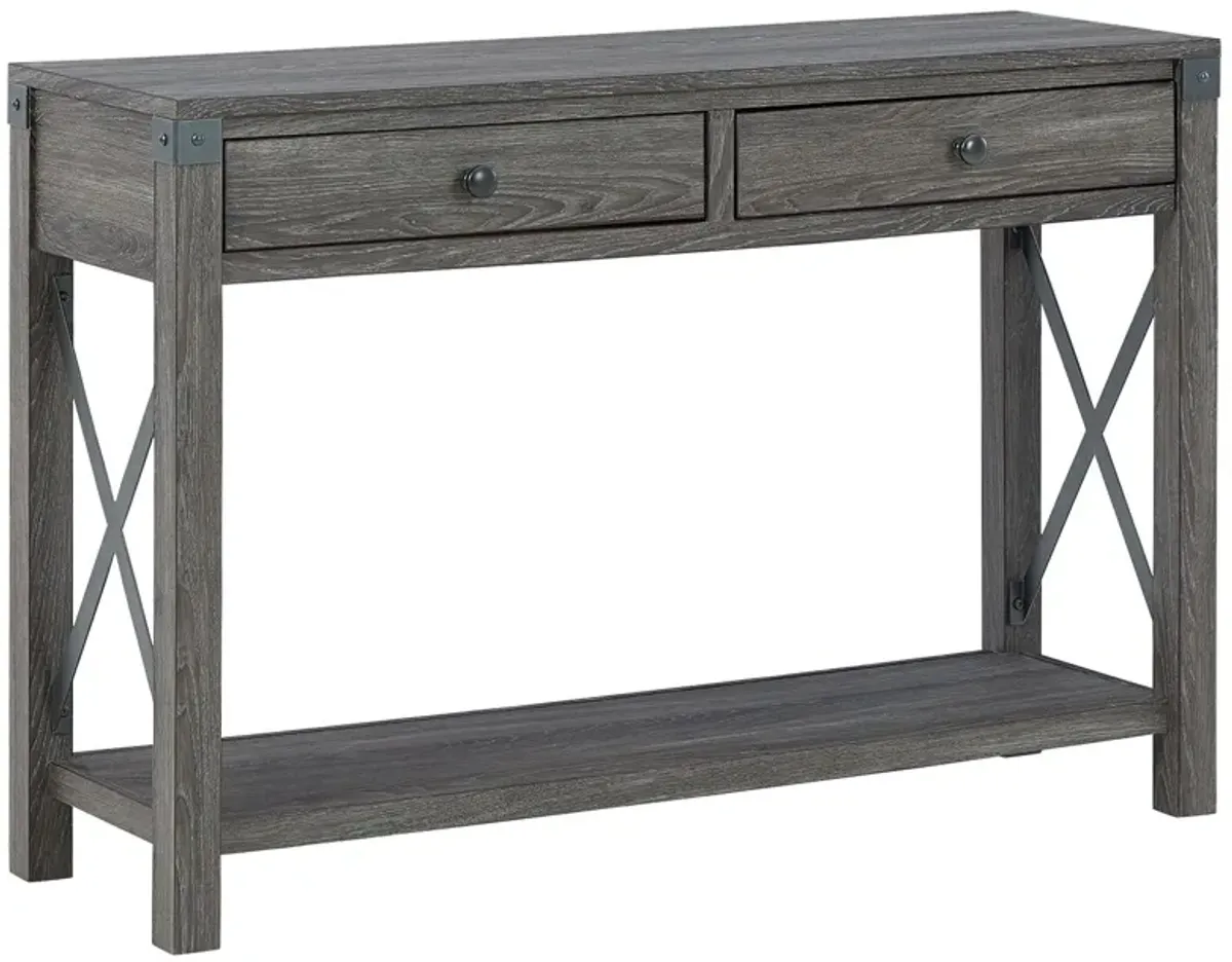 Freedan - Console Sofa Table - Grayish Brown
