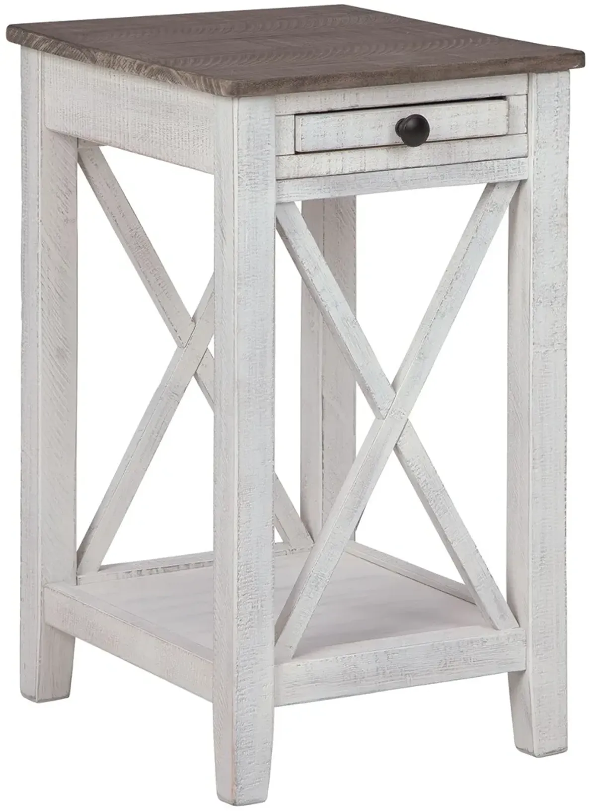 Adalane - Accent Table - White / Gray