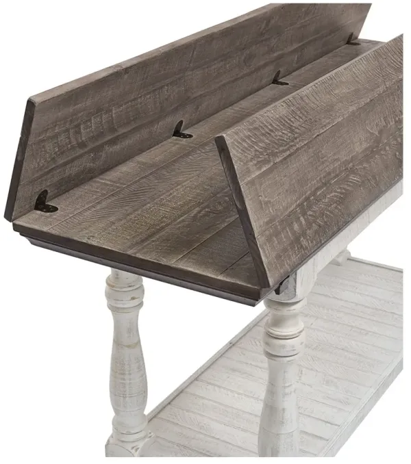 Havalance - Flip Top Sofa Table - Gray / White