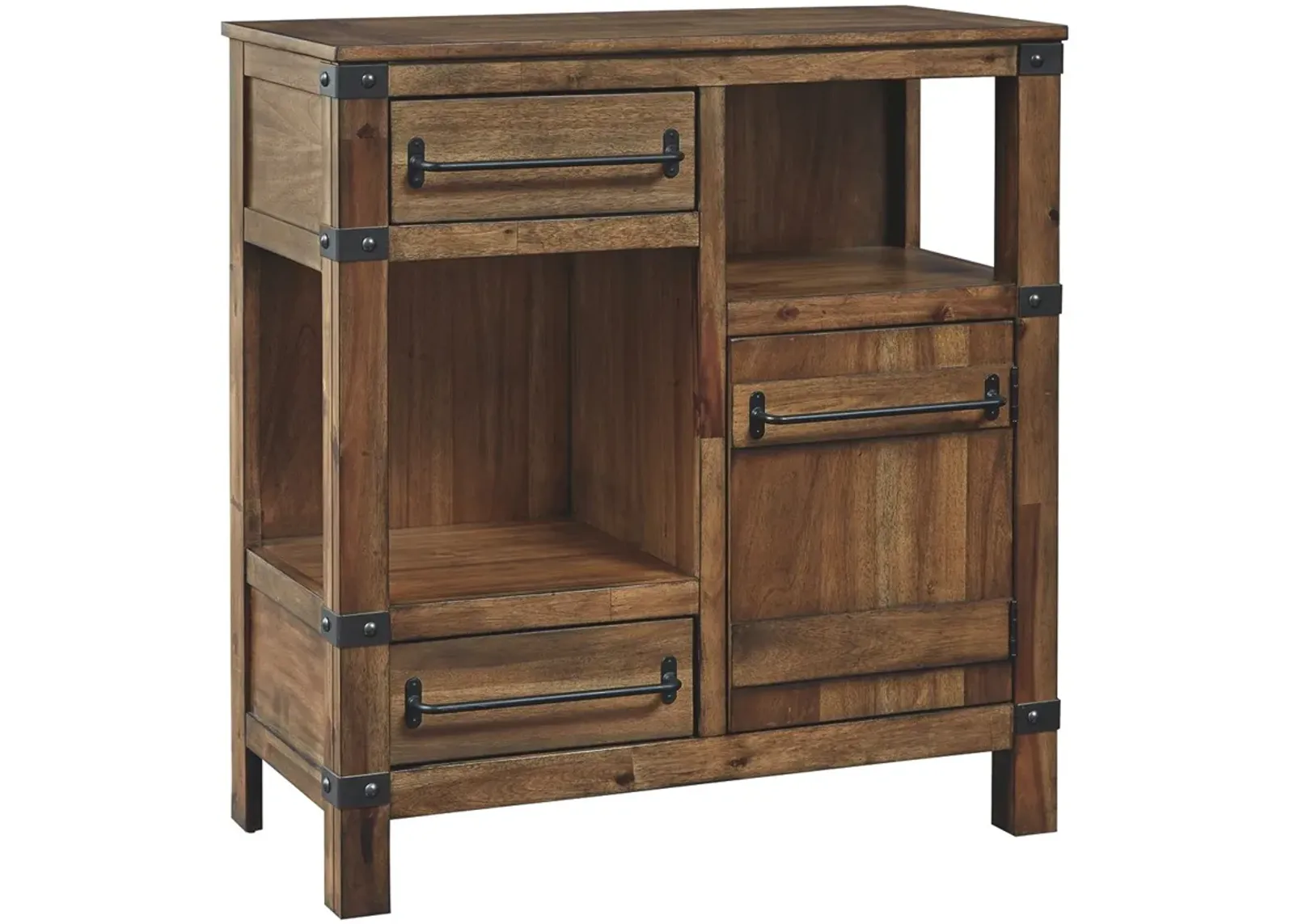 Roybeck - Light Brown / Bronze - Accent Cabinet