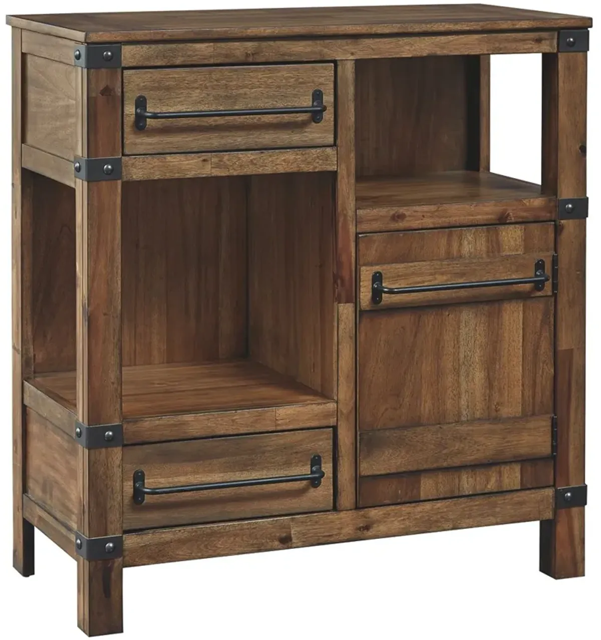 Roybeck - Light Brown / Bronze - Accent Cabinet