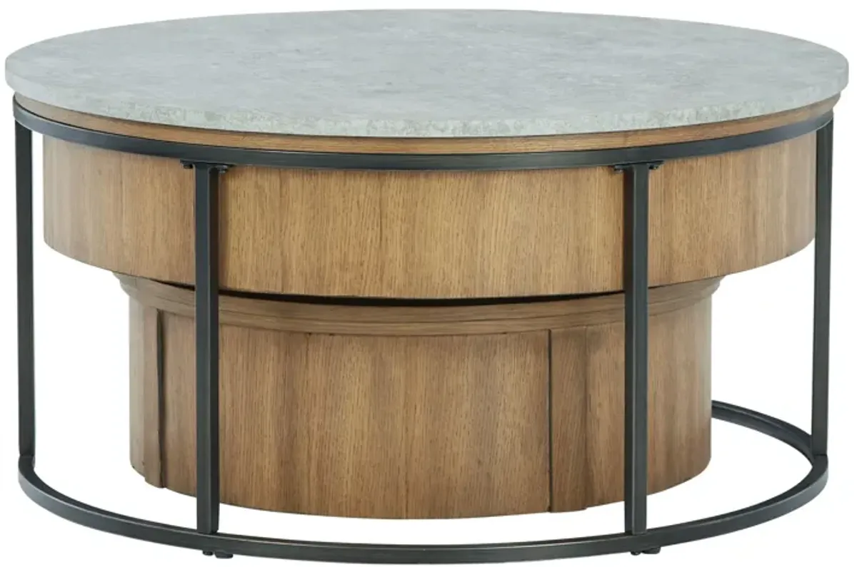 Fridley - Gray / Brown / Black - Nesting Cocktail Tables (Set of 2)