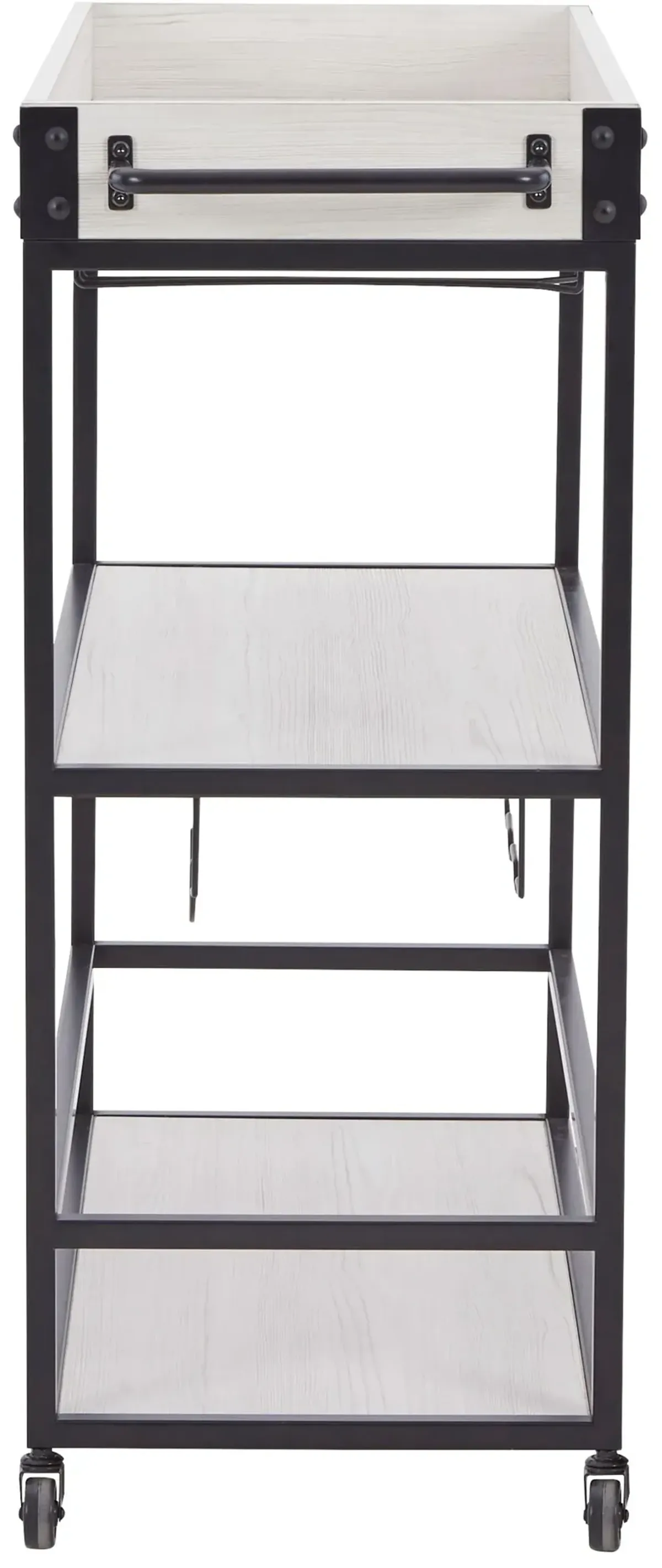 Bayflynn - White / Black - Bar Cart