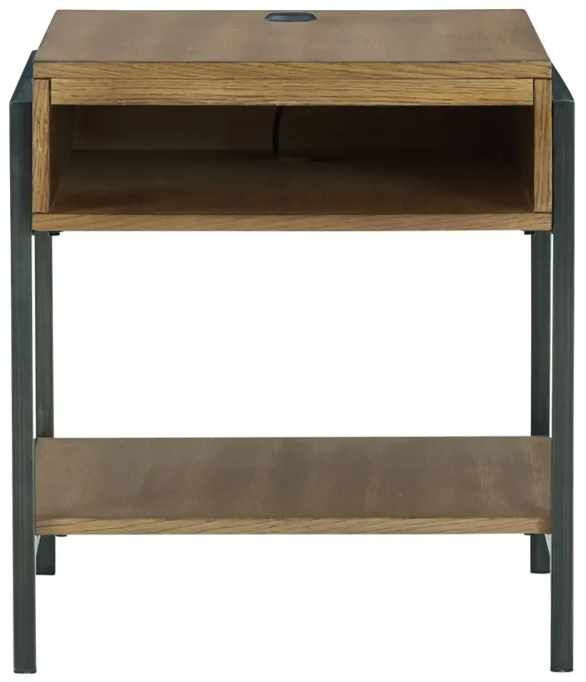 Fridley - Brown / Black - Rectangular End Table