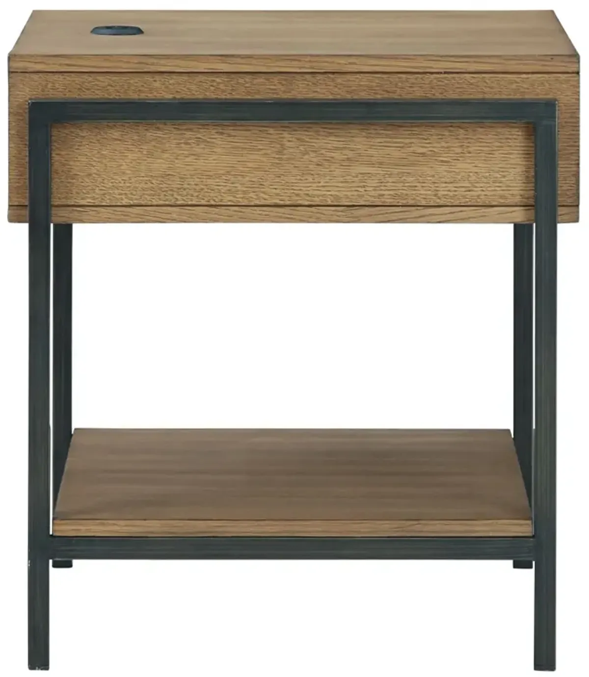 Fridley - Brown / Black - Rectangular End Table