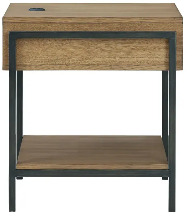 Fridley - Rectangular End Table - Brown / Black