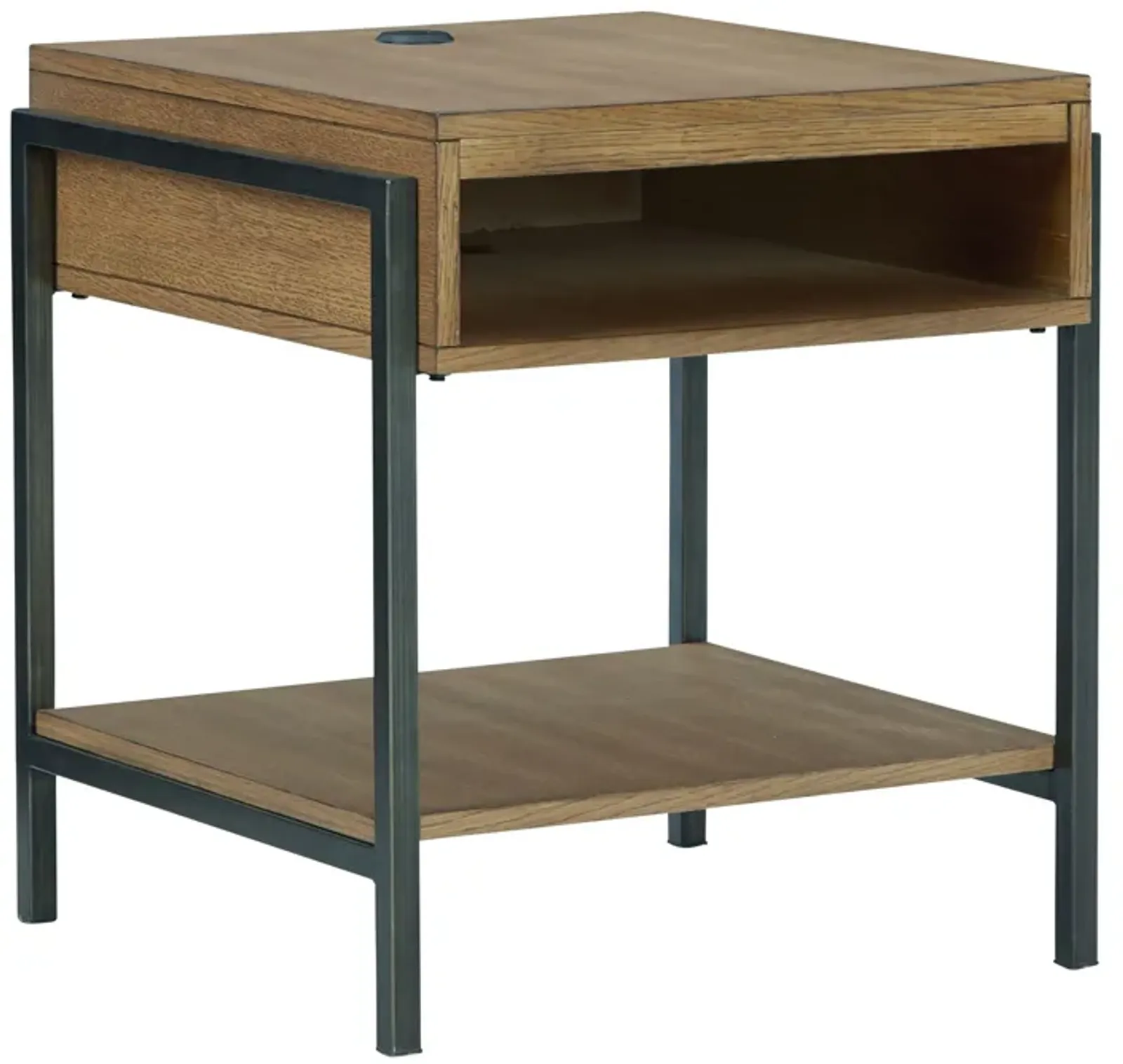 Fridley - Brown / Black - Rectangular End Table