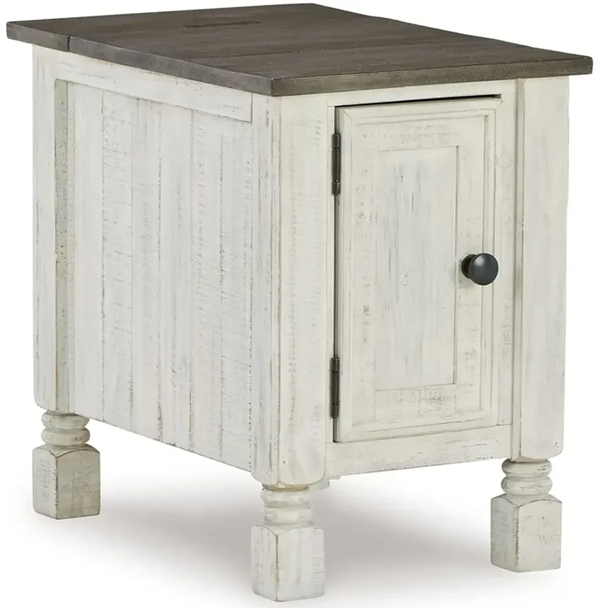 Havalance - Chair Side End Table - White / Gray