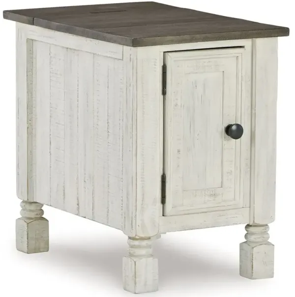 Havalance - Chair Side End Table - White / Gray