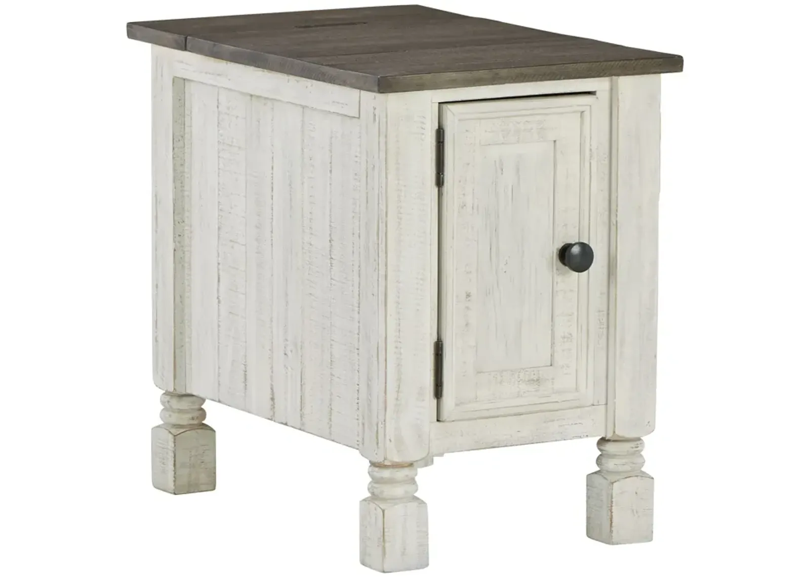 Havalance - White / Gray - Chair Side End Table