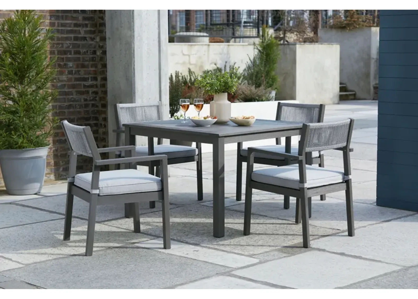 Eden Town - Gray - 5 Pc. - Dining Set