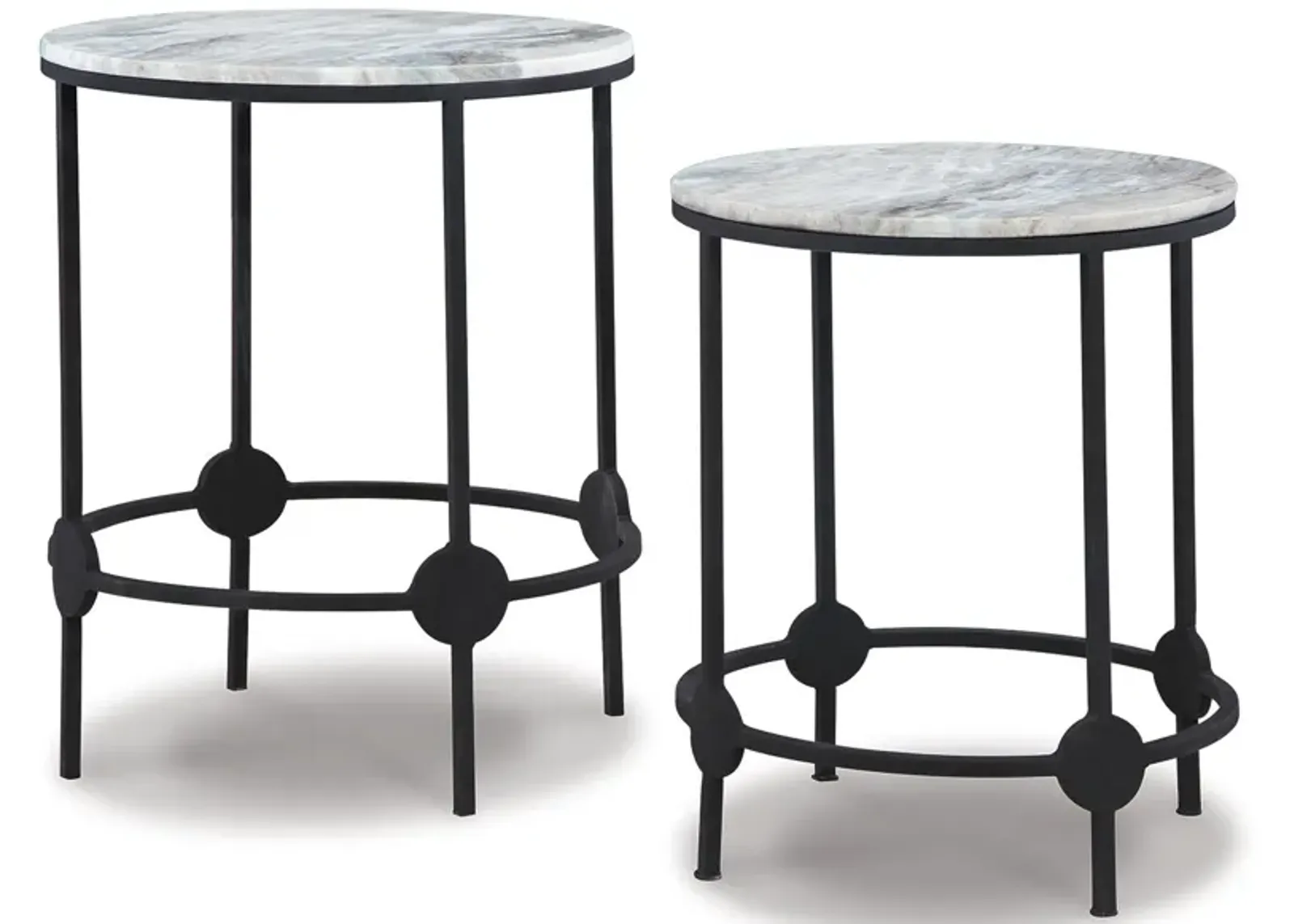 Beashaw - Gray / Black - Accent Table Set (Set of 2)