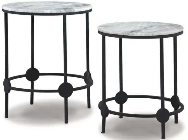Beashaw - Gray / Black - Accent Table Set (Set of 2)