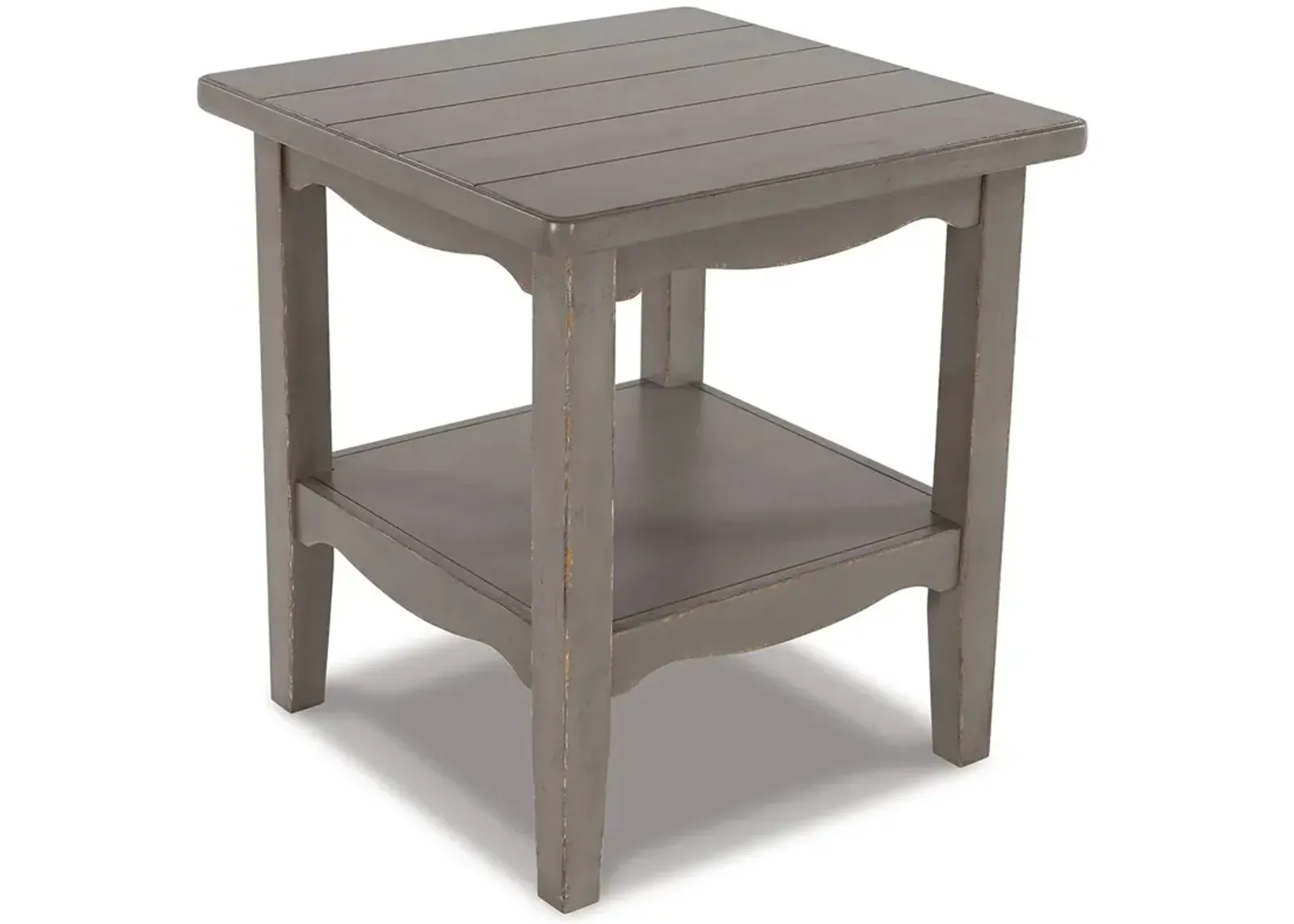 Charina - Antique Gray - Square End Table