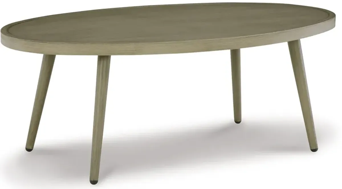 Swiss Valley - Beige - Oval Cocktail Table