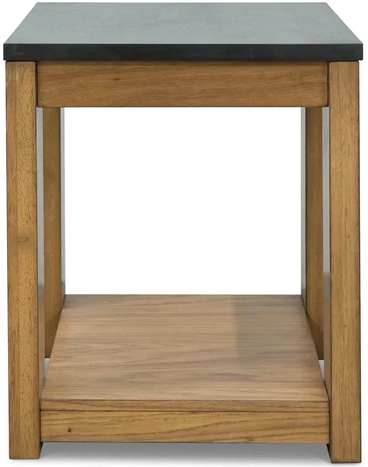 Quentina - Light Brown / Black - Rectangular End Table