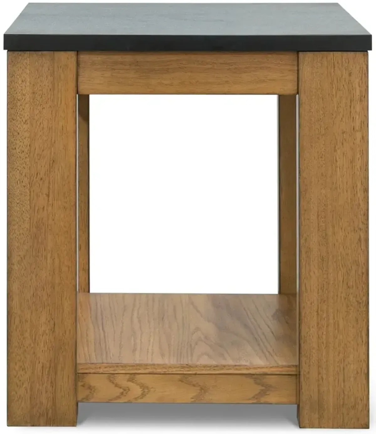 Quentina - Light Brown / Black - Rectangular End Table