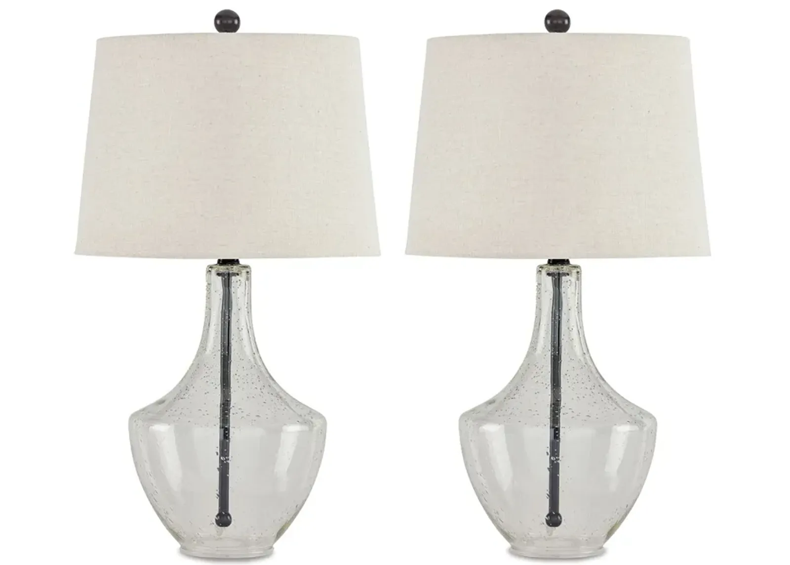 Gregsby - Clear / Black - Glass Table Lamp (Set of 2)