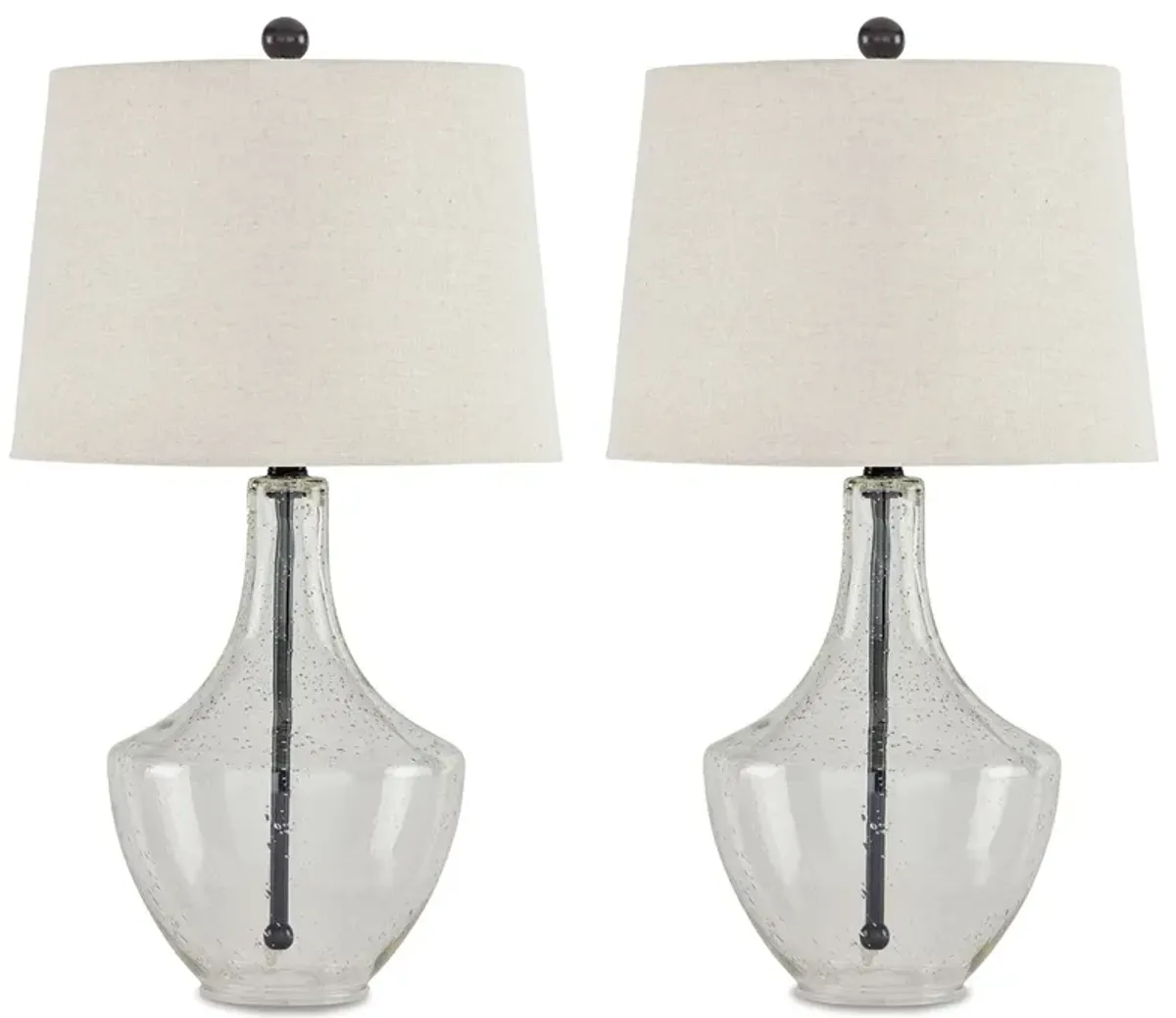 Gregsby - Clear / Black - Glass Table Lamp (Set of 2)