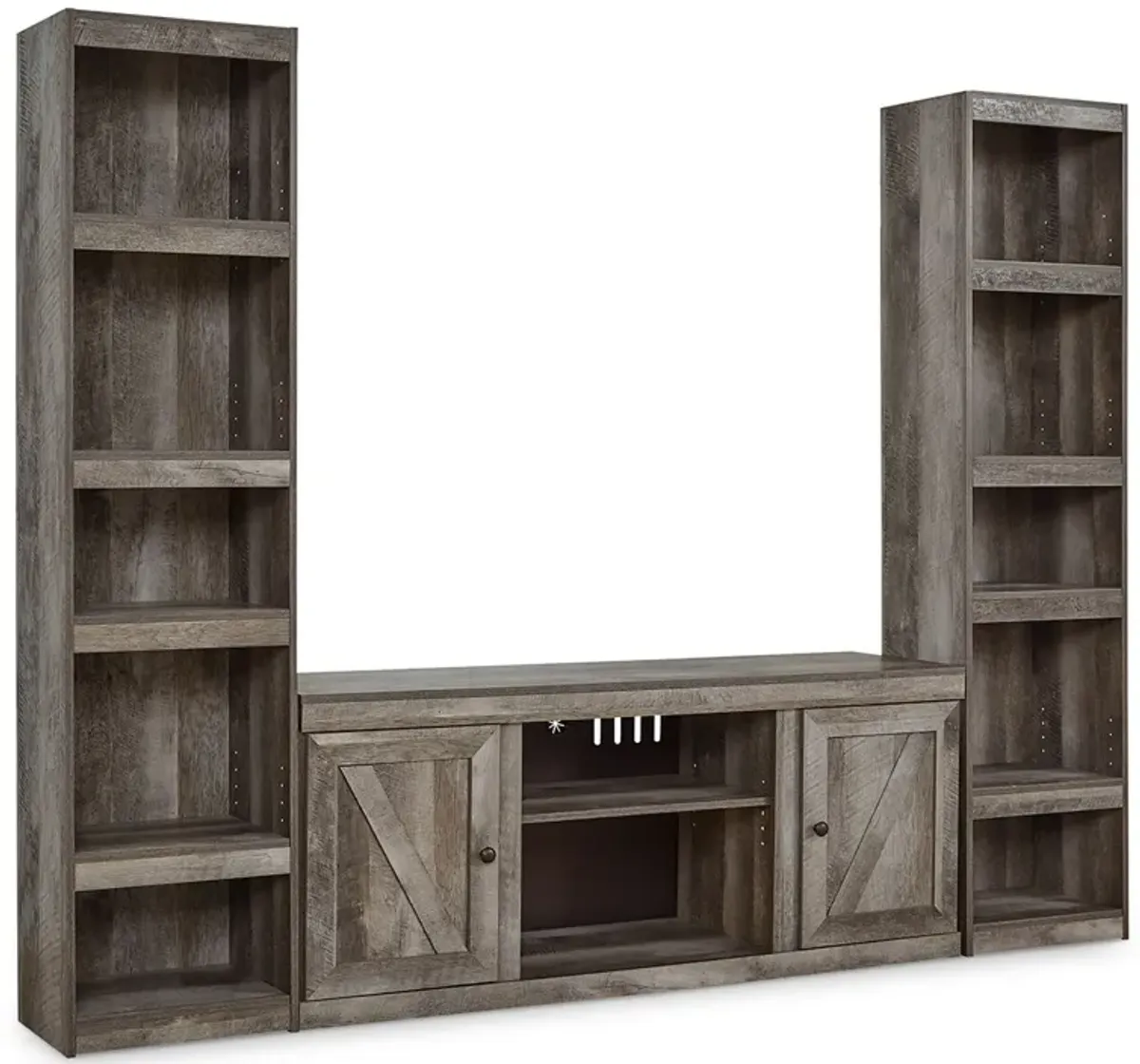 Wynnlow - Gray - 3-Piece Entertainment Center