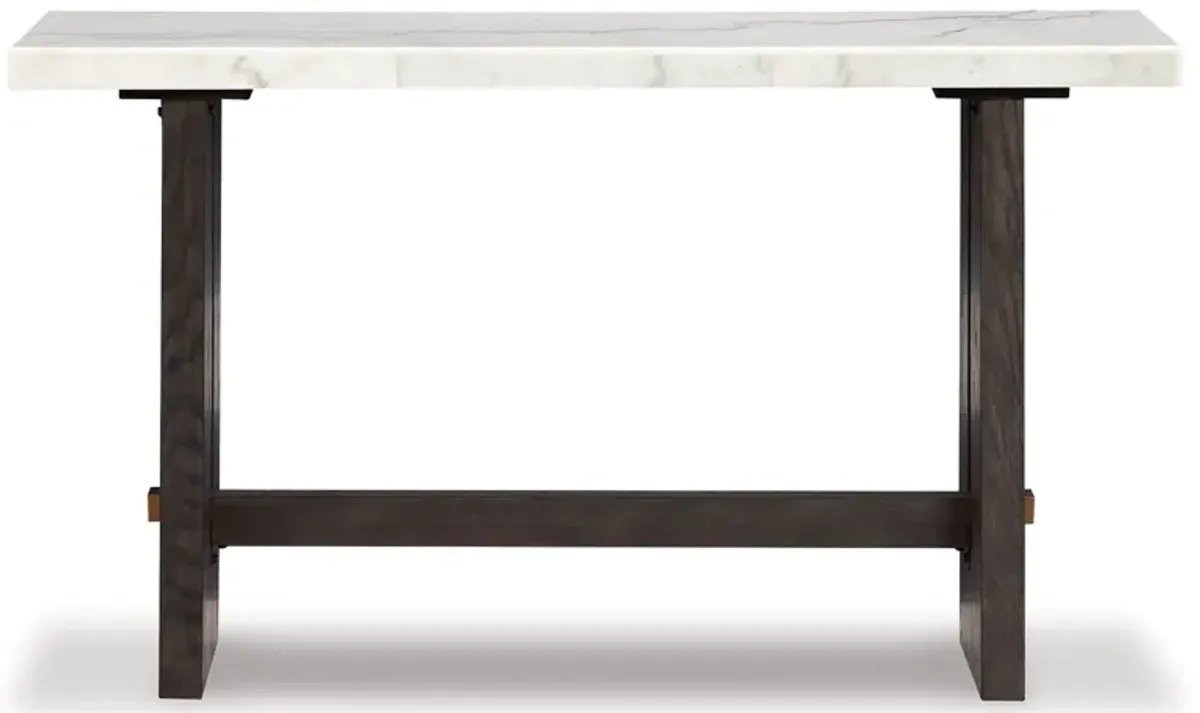 Burkhaus - White / Dark Brown - Sofa Table