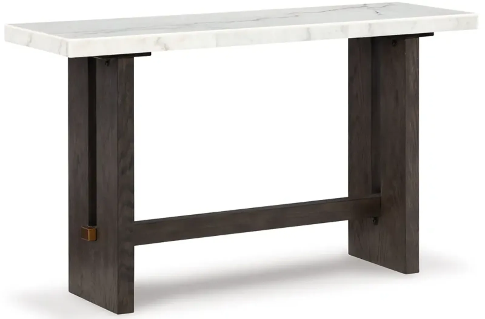 Burkhaus - White / Dark Brown - Sofa Table