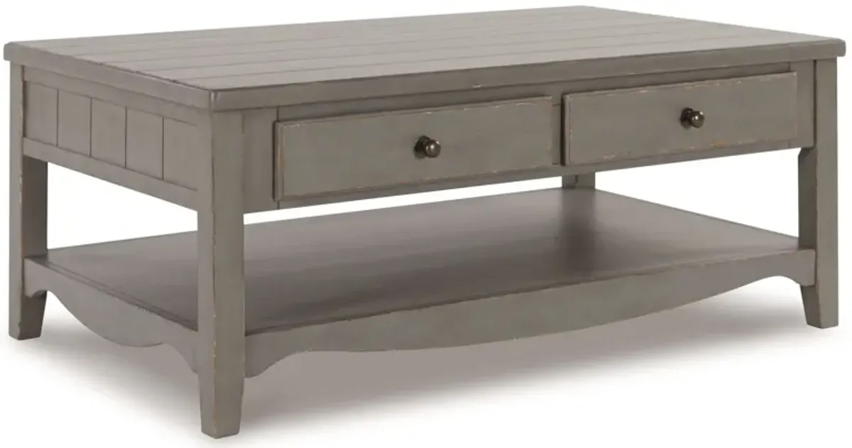 Charina - Antique Gray - Rectangular Cocktail Table