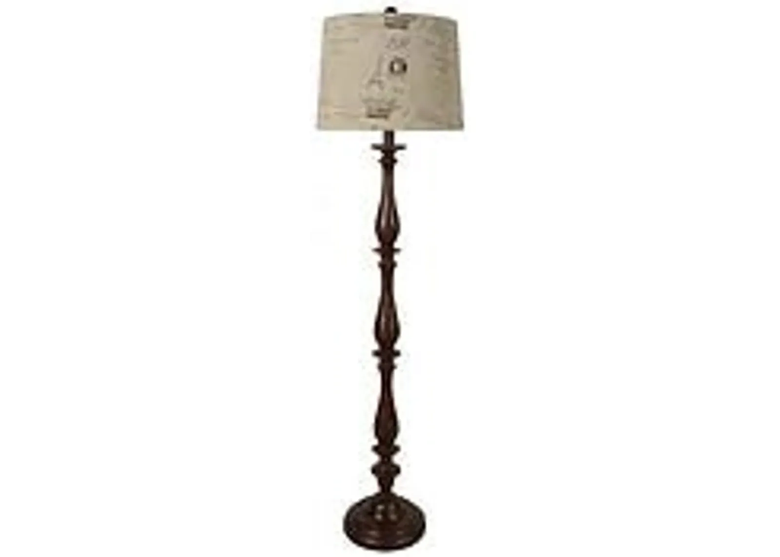 61' French Handwriting Floor Lamp