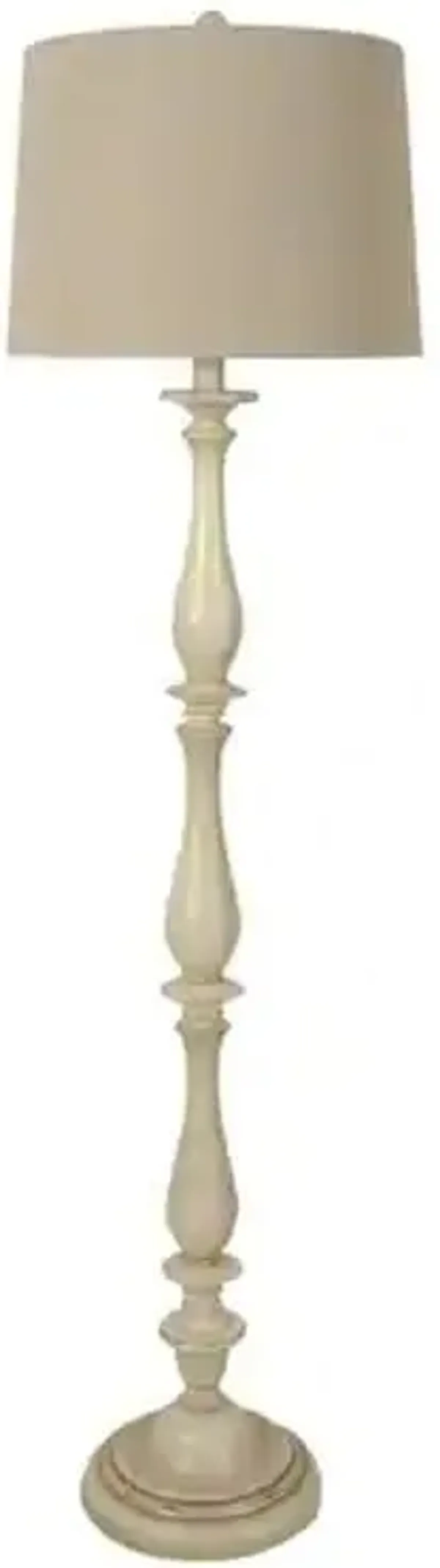 61- inch White Washed Floor Lamp