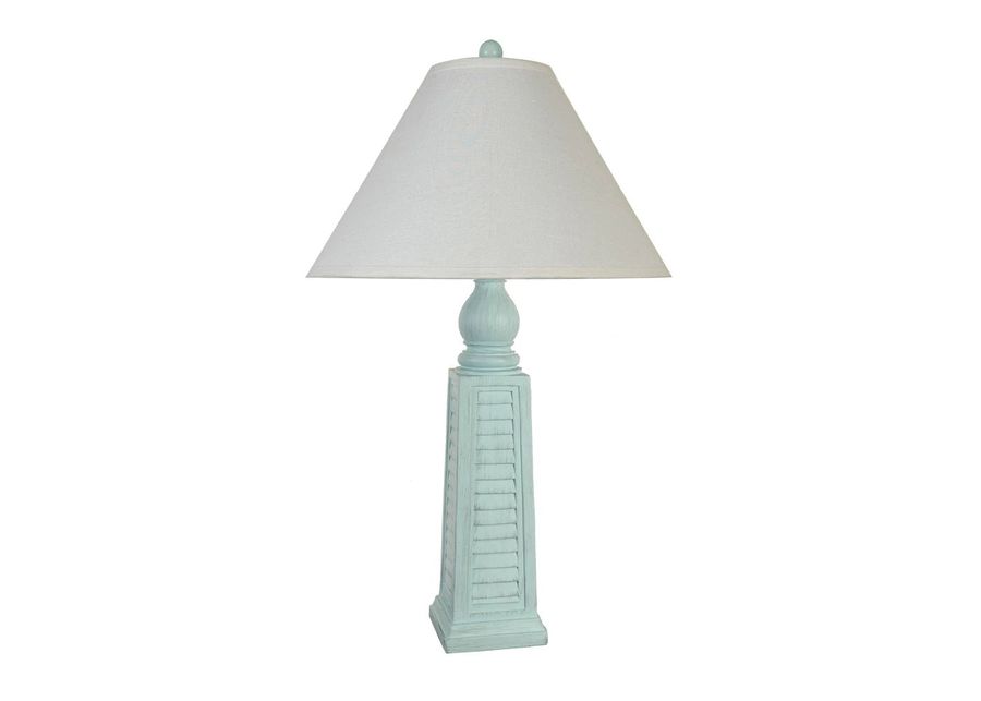 30.5-inch Light Blue Shutter Table Lamp (Set of 2)