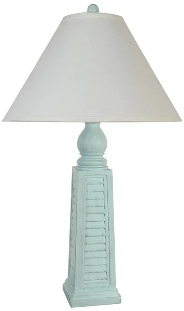 30.5-inch Light Blue Shutter Table Lamp (Set of 2)