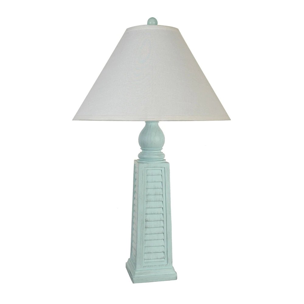 30.5-inch Light Blue Shutter Table Lamp (Set of 2)