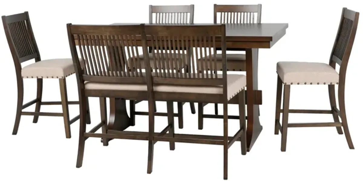 6 Piece Counter Height Dining Room Set