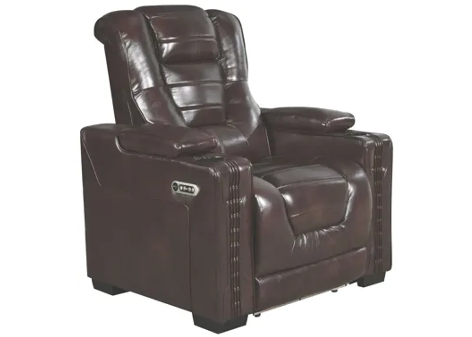 LEATHER POWER RECLINER WITH ADJUSTABLE HEADREST