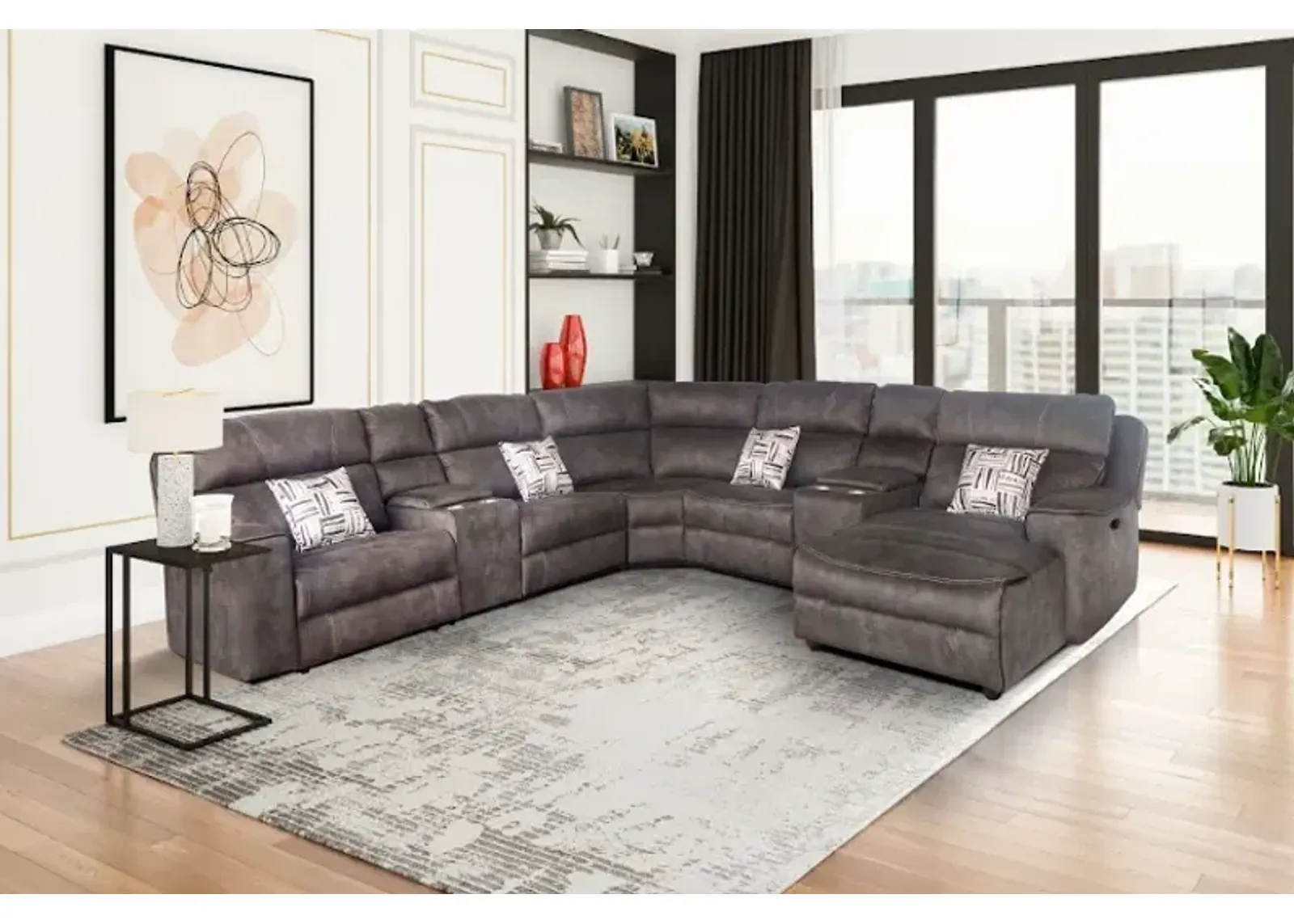 4 PIECE RECLINING SECTIONAL