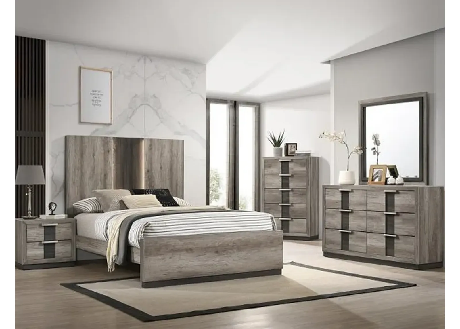 RANGLEY 6 PIECE BEDROOM SET - KING