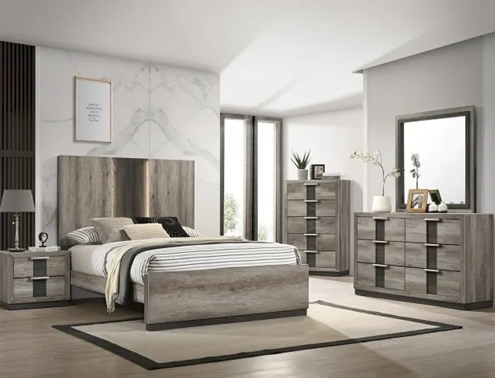 RANGLEY 6 PIECE BEDROOM SET - QUEEN