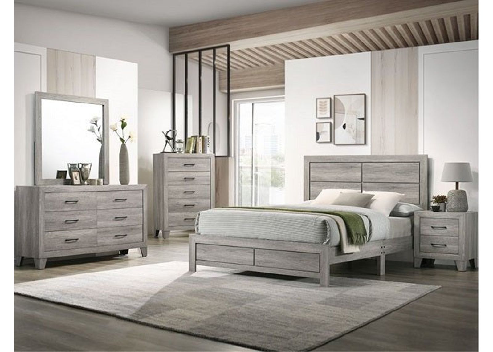 HOPKINS 6 PIECE BEDROOM SET - QUEEN/FULL/TWIN