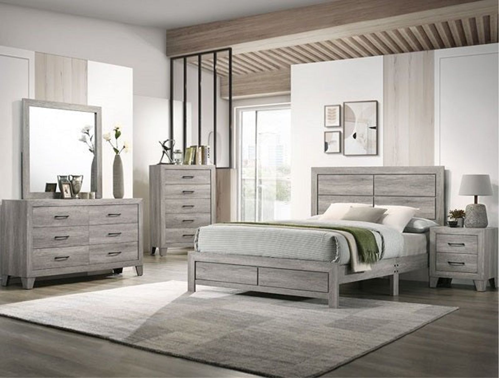 HOPKINS 6 PIECE BEDROOM SET - QUEEN/FULL/TWIN