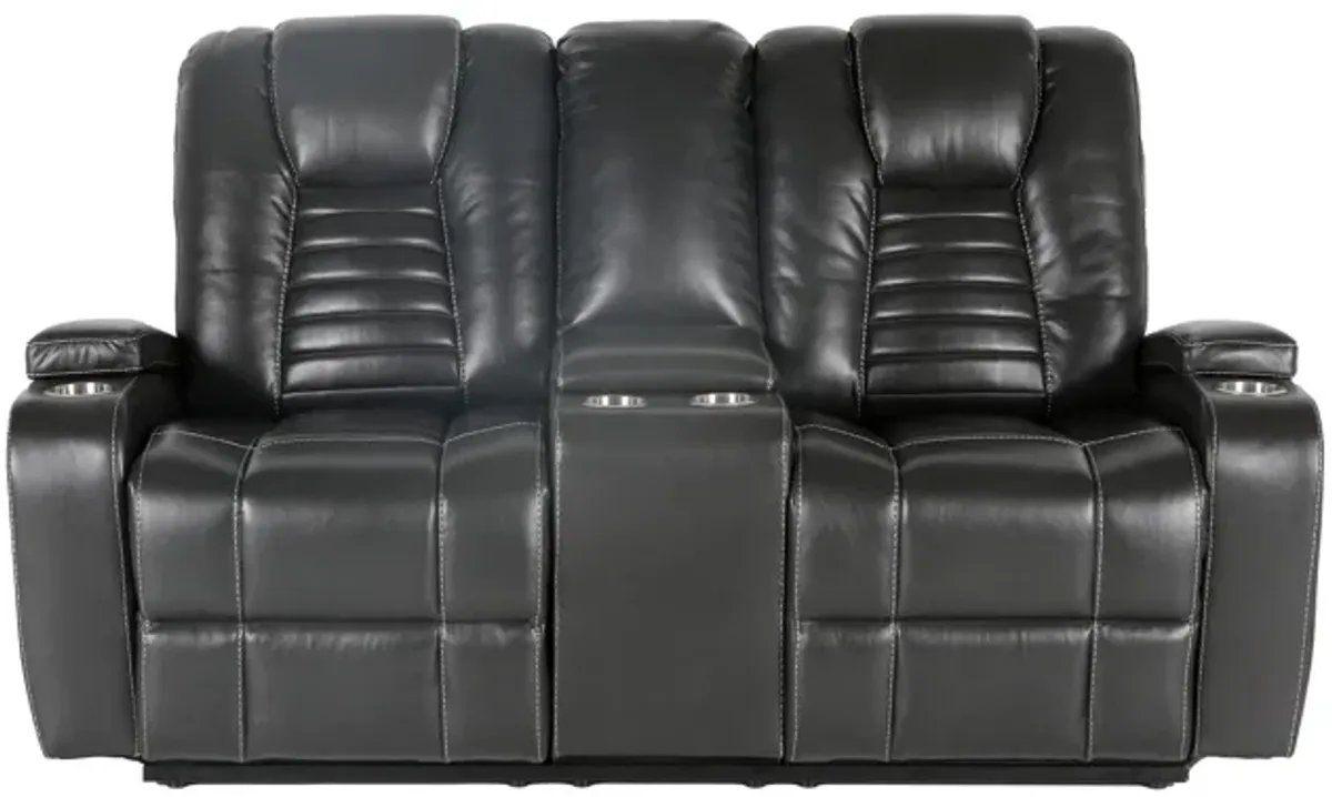 3 Piece Living Room Set: Power Reclining Sofa, Power Reclining Chair, Stationary Loveseat